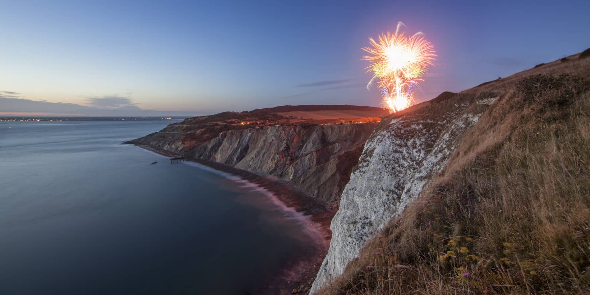 Fireworks at Alum Bay by Visit Isle of Wight