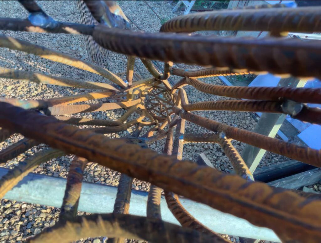 Looking up through the steelbars