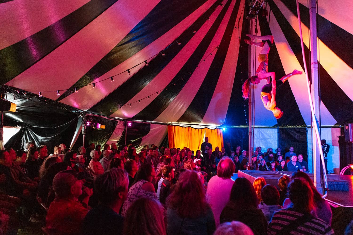 Circus act in the Magpie Tent 
