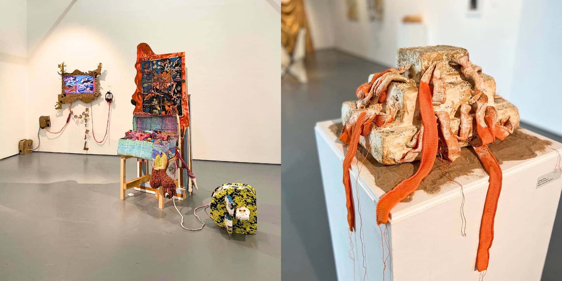 The two winning pieces at Quay Arts' West Gallery