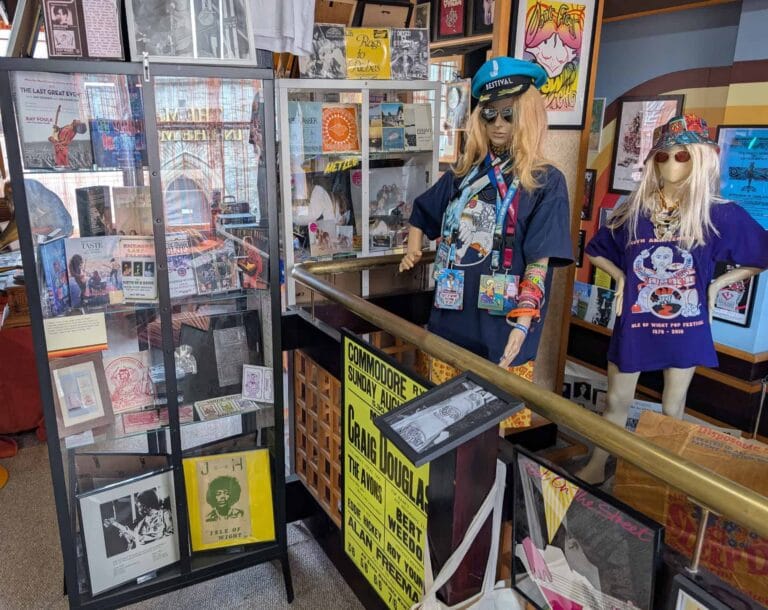 Displays at the Wight Music Experience Museum