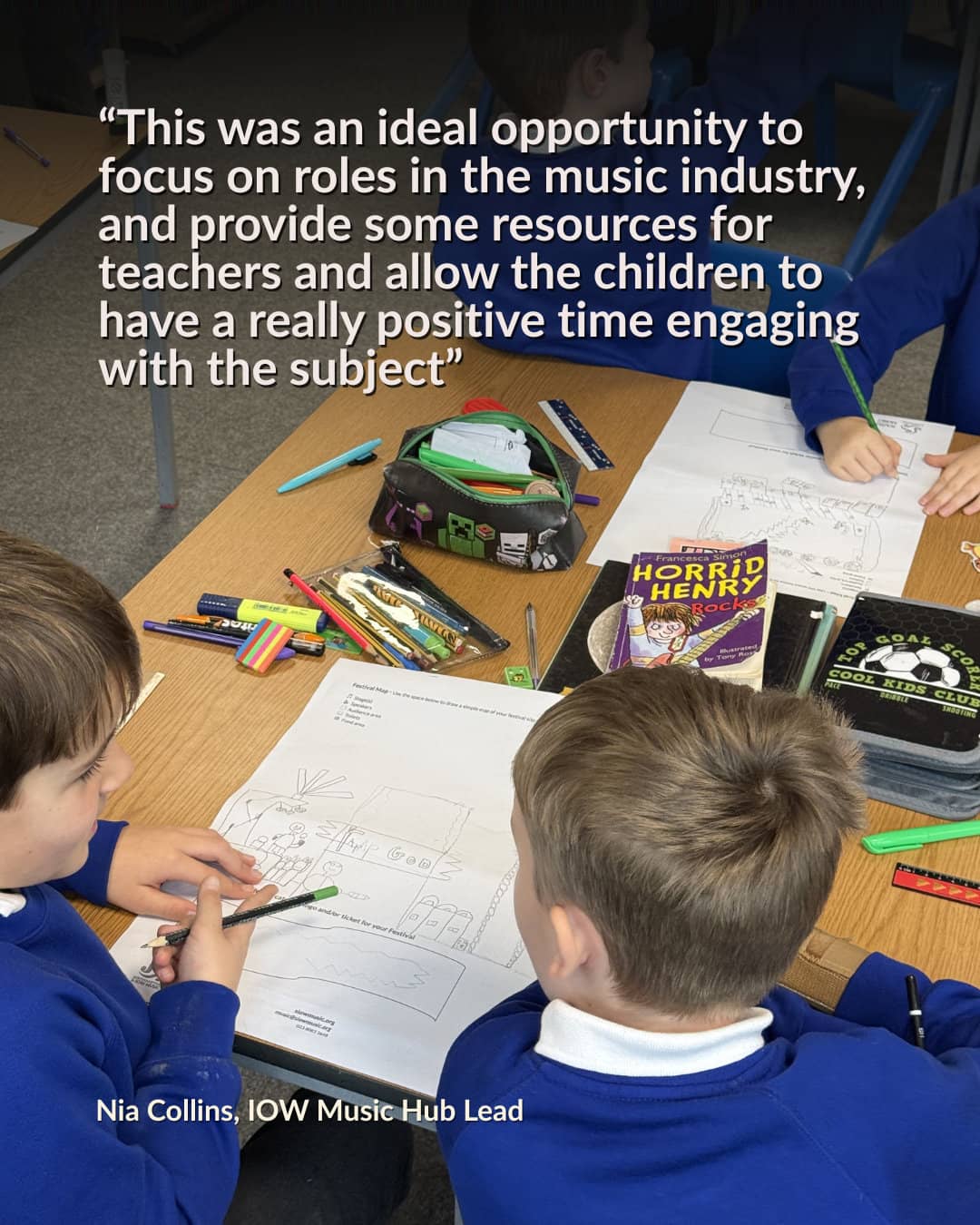 Children in classroom drawing