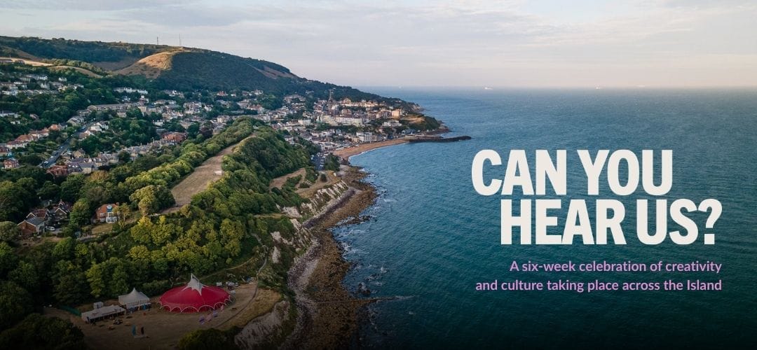 View of Ventnor coastline from the sky - for CAN YOU HEAR US CTA