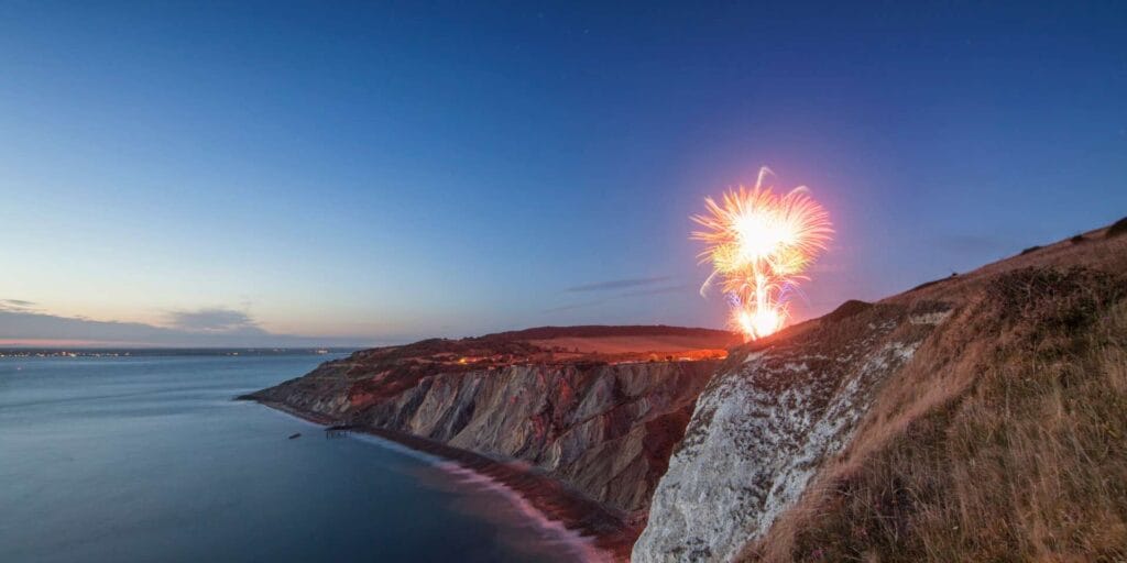 Fireworks at Alum Bay by Visit Isle of Wight